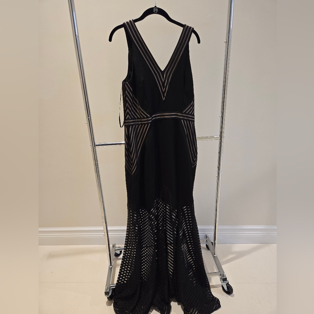 Avery G Illusion Hemline Mermaid Gown - Picture 9 of 13